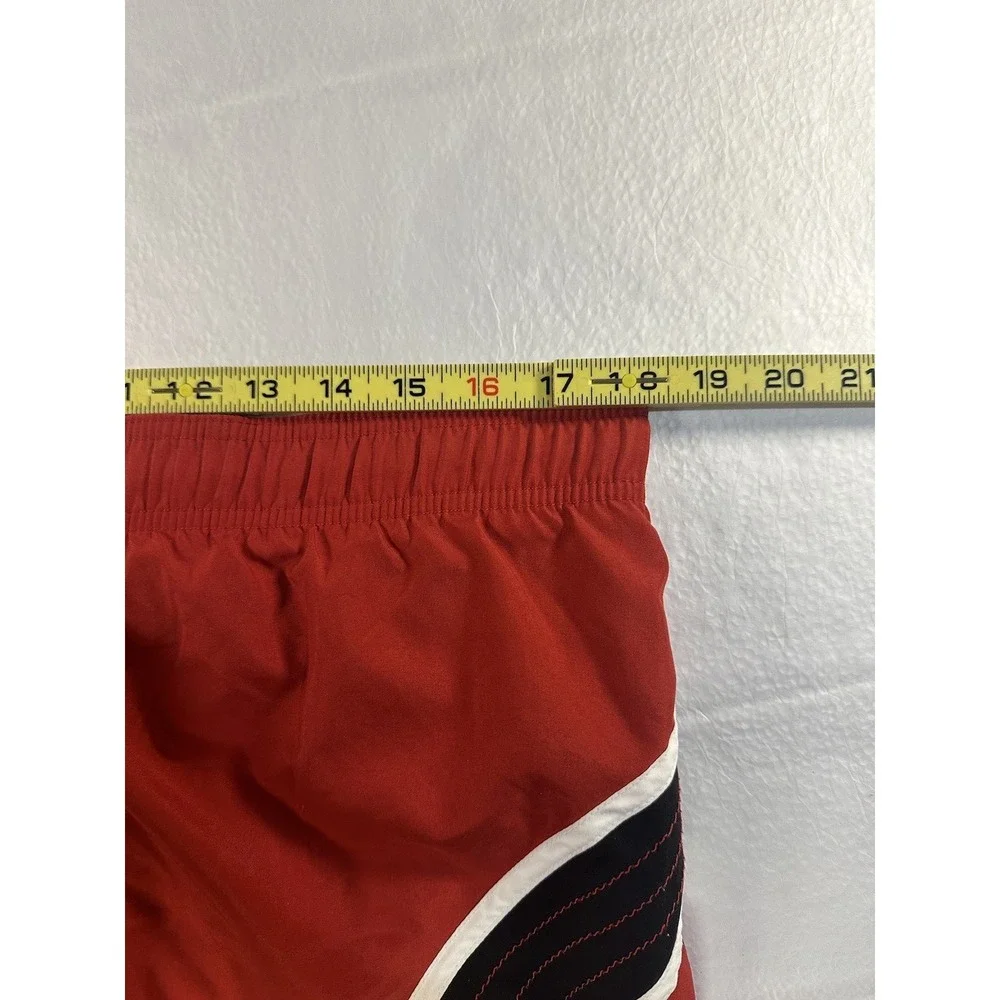Nike Red Black Men's‎ Swim Trunks Size L Pockets - Vintage Nike Swim Shorts